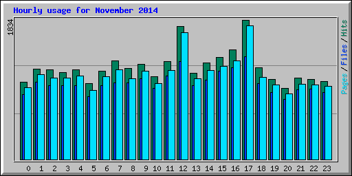 Hourly usage for November 2014