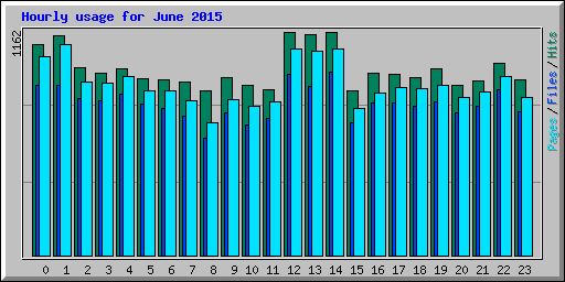 Hourly usage for June 2015