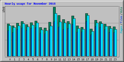 Hourly usage for November 2016