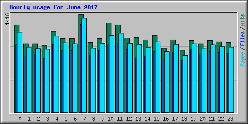 Hourly usage for June 2017